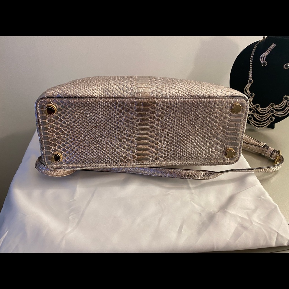 Michael Kors Python Pattern-embossed Leather Satchel - Picture 3 of 9